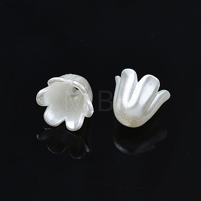 ABS Plastic Imitation Pearl Flower Bead Caps X-KY-T023-036-1