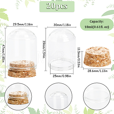 SUNNYCLUE Clear Glass Dome Cover CON-SC0001-03A-1