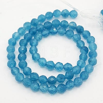 Natural White Jade Beads Strands G-G051-FR1-6mm-1