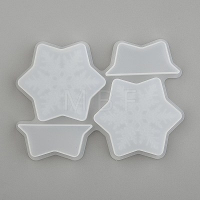Christmas Snowflake Straw Topper Silicone Molds Decoration X-DIY-J003-13-1