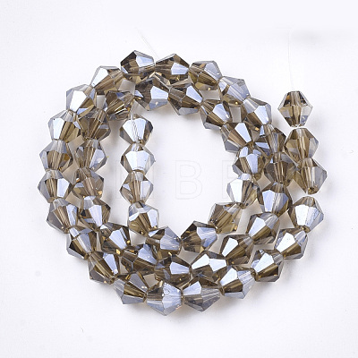 Electroplate Glass Beads Strands EGLA-Q118-6mm-A06-1