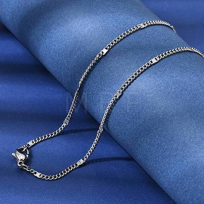12Pcs 2.2MM 304 Stainless Steel Textured Twisted Chain Necklaces for Men Women NJEW-H093-20P-01-1