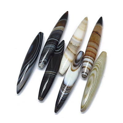 Natural Banded Agate/Striped Agate Beads G-L514-001-1