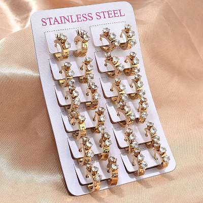 201 Stainless Steel Hoop Earrings EJEW-D354-15G-1