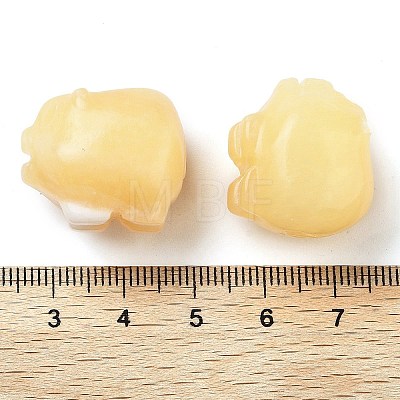 Natural Yellow Jade Carved Figurines DJEW-L023-C01-1