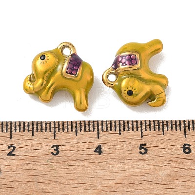 304 Stainless Steel Enamel Pendants STAS-L316-22G-08-1