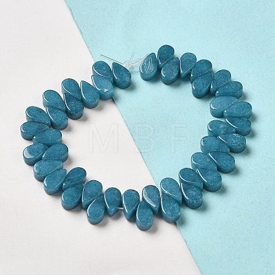 Natural White Jade Imitation Aquamarine Beads Strands G-B064-B09-1-1