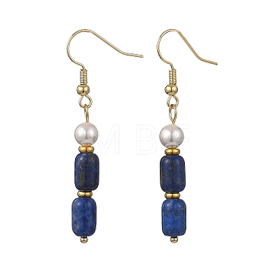 Gemstone Dangle Earrings for Women EJEW-JE07211-1
