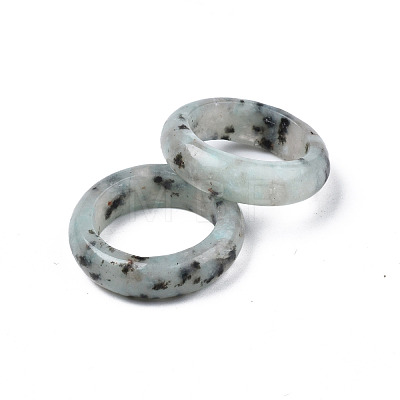 Natural Sesame Jasper Plain Band Ring G-N0326-99E-1