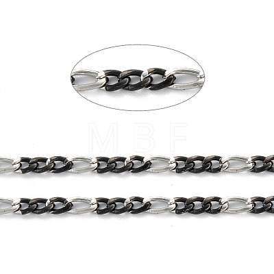 304 Stainless Steel Figaro Chains CHS-O010-05EBP-1