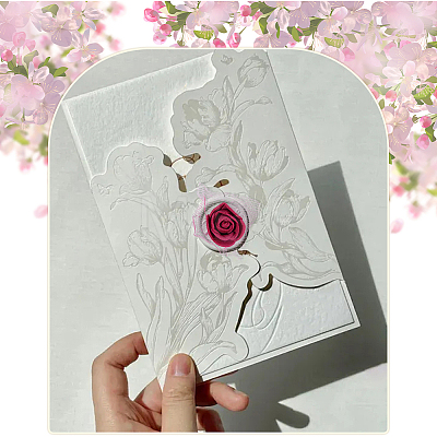 288Pcs Foam & Iron Artificial Flower AJEW-SP0003-58B-1