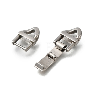 304 Stainless Steel Fold Over Clasps STAS-M119-05P-03-1