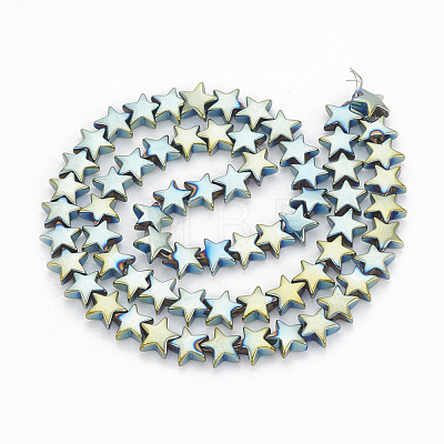 Electroplate Non-magnetic Synthetic Hematite Beads Strands G-N0321-08E-1