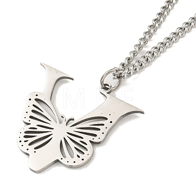 201 Stainless Steel Necklaces NJEW-Q336-01V-P-1