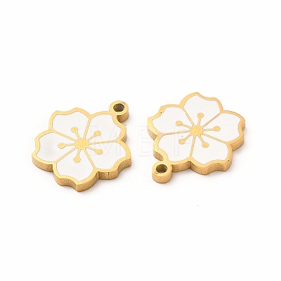 Ion Plating(IP) 304 Stainless Steel Enamel Charms STAS-F291-06G-03-1