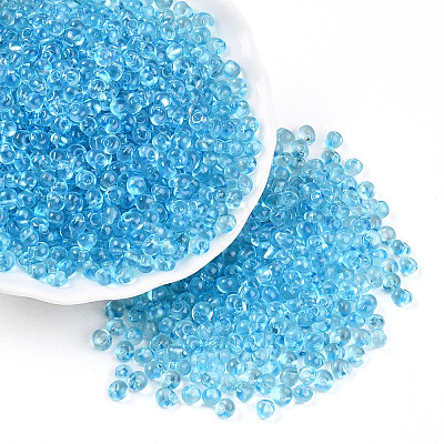 3/0 Baking Paint Glass Fringe Seed Beads SEED-A034-04G-1