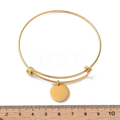Adjustable Expandable 304 Stainless Steel Bangles BJEW-L704-01G-1