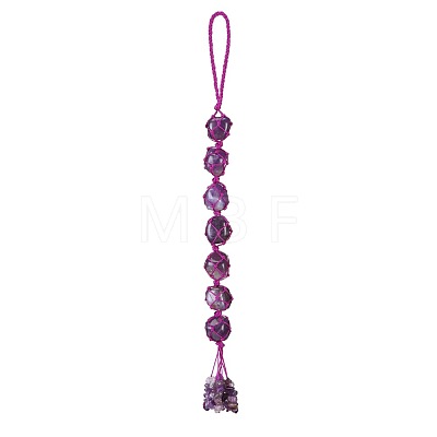 Handmade Natural Amethyst Hanging Ornament PW-WG61146-02-1