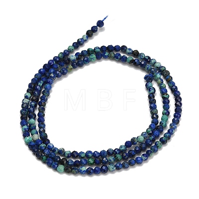 Natural Chrysocolla and Lapis Lazuli Beads Strands GG-CBA77FB-B05-2mm-1