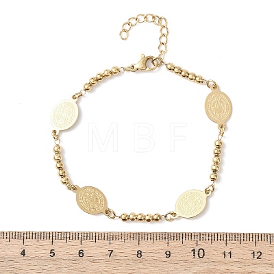 Religion 304 Stainless Steel Link Bracelets LS-BJEW-F524-04A-G-1
