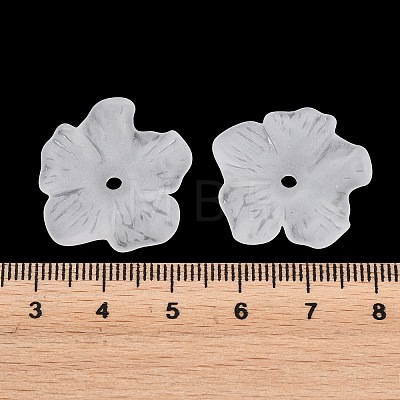 Frosted Opaque Acrylic Bead Cap OACR-K001-43-1