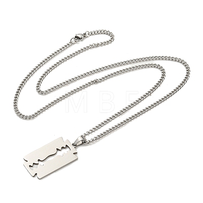 201 Stainless Steel Pendant Necklaces for Man NJEW-Q336-02C-P-1