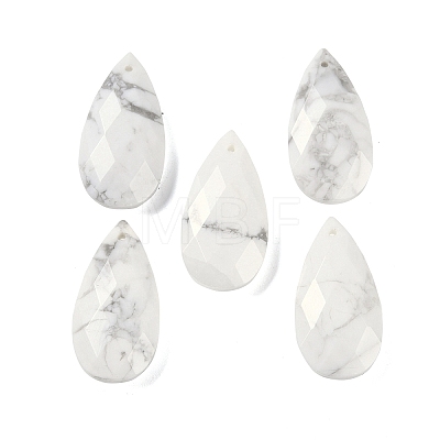 Natural Howlite Pendants G-C140-05C-1