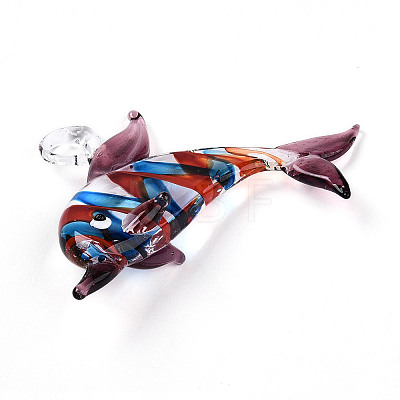 Handmade Lampwork Big Pendants LS-LAMP-T023-14B-1