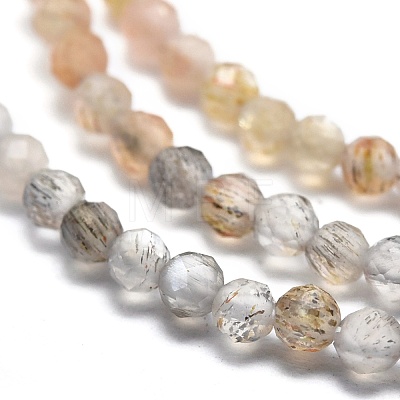 Natural Multi-Moonstone Beads Strands G-M353-A38-4mm-1