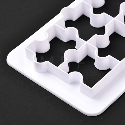 3 Sizes Puzzle Food Grade Plastic Cookie Cutters Sets X-DIY-L057-11-1