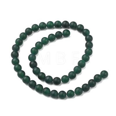 Natural Green Onyx Agate Beads Strands G-P001-16-1