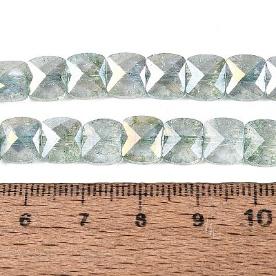 Electroplate Transparent Crackle Glass Beads Strands EGLA-Q135-02A-B03-1