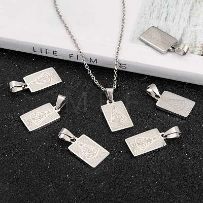 Non-Tarnish 304 Stainless Steel Pendants STAS-M245-22P-1