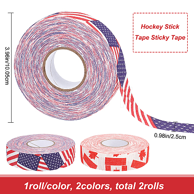 Gorgecraft 2 Rolls 2 Colors Bockey Masking Tape AJEW-GF0004-36B-1