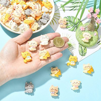 60Pcs Resin Cabochons RESI-CJZ0001-07-1