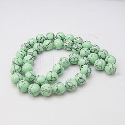 Synthetic Turquoise Beads Strands TURQ-H038-8mm-XXS19-1