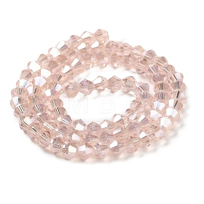 Transparent Electroplate Glass Beads Strands GLAA-F029-2mm-A26-1