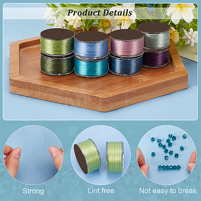 Nylon Beading Thread NWIR-WH0005-10U-1