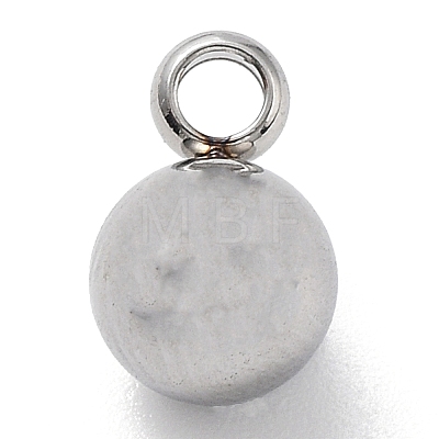 Round 304 Stainless Steel Charms with 201 Stainless Clasp STAS-N025-02-6mm-1