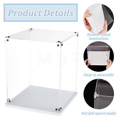 Transparent Acrylic Minifigures Display Case ODIS-WH0043-92A-1