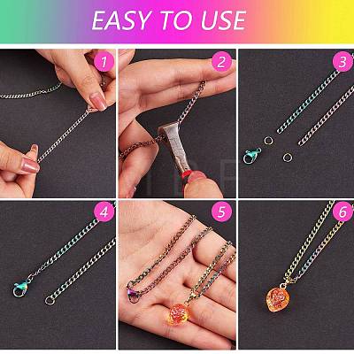DIY Chain Jewelry Set Making Kit STAS-SZ0002-32-1