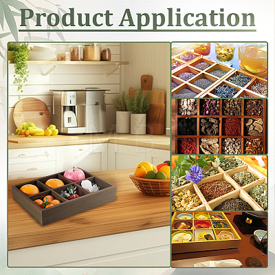 6 Grids MDF Desktop Jewelry Storage Trays ODIS-WH0099-210-1
