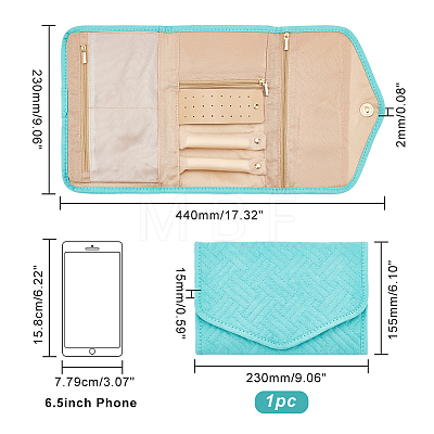Polyester Envolope Travel Folding Clutch Bag ABAG-WH0035-030A-1