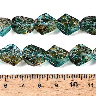 Electroplate Glass Beads Strands EGLA-N012-09D-1