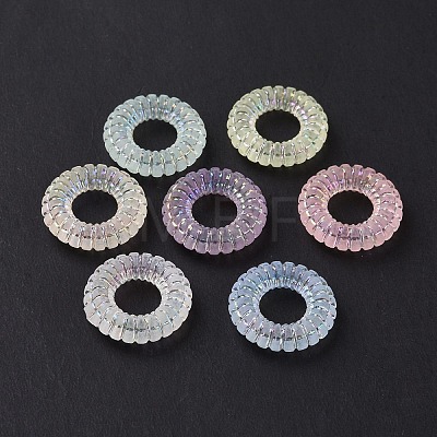 Transparent Frosted Acrylic Beads OACR-C013-32-1