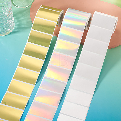 3 Rolls 3 Styles Vinyl Plastic Printable Holographic Stickers OFST-TA0001-10E-1