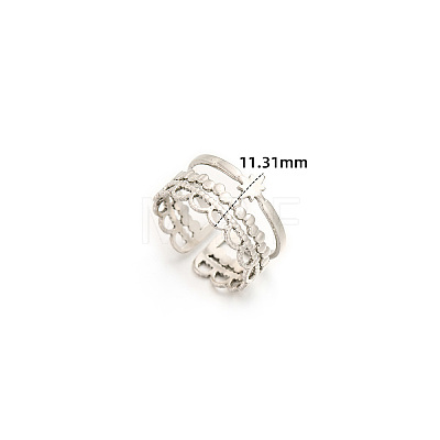 304 Stainless Steel Cuff Open Rings WGC3834-10-1