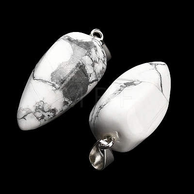 Natural Howlite Pendants GG-K002-16W-1