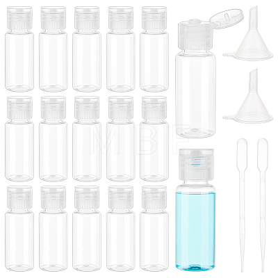 50Pcs Plastic Flip Top Cap Bottles MRMJ-BC0003-56B-1