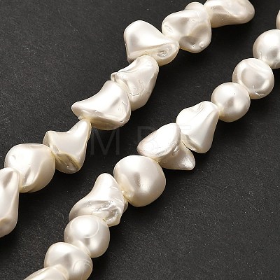 Electroplated Shell Pearl Beads Strands BSHE-C009-01A-1